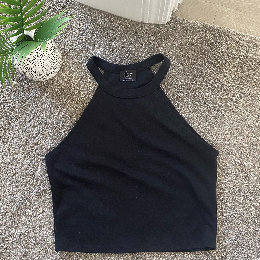 Zara Black Halter Top